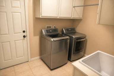 The laundry room as a kept Gentle Journeys illustration.