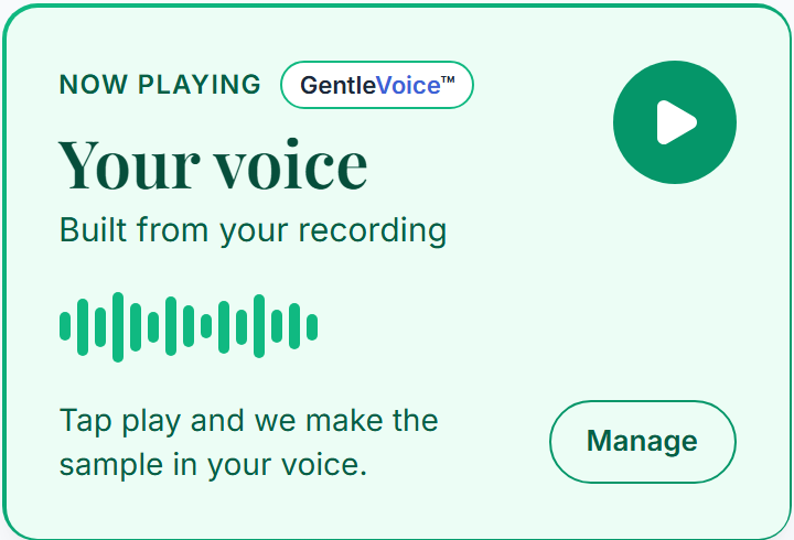 The voice built from a recording