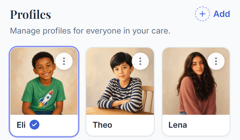 Three profiles under one account