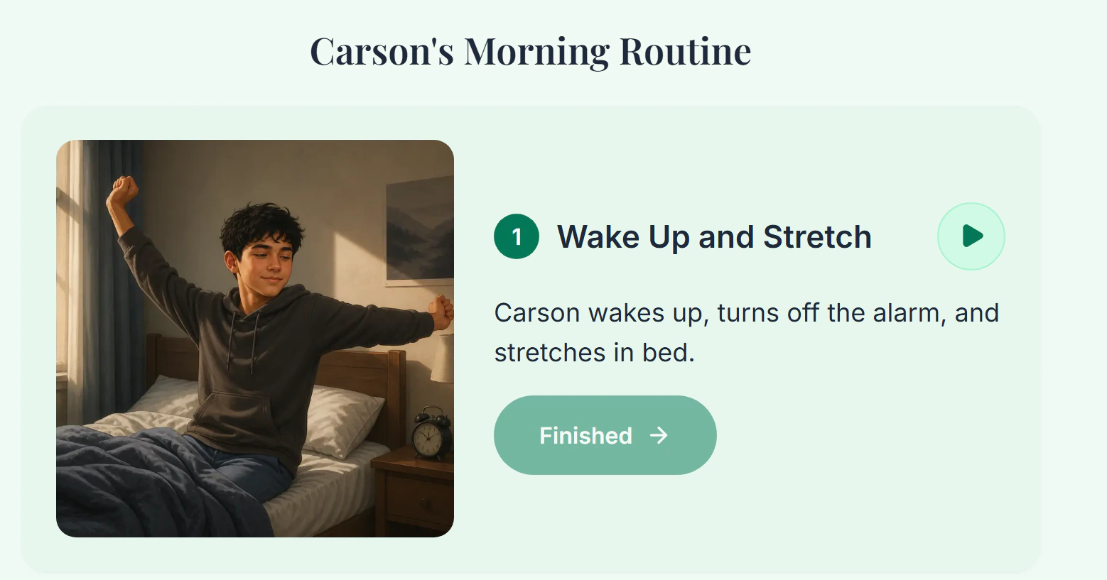 A Routine on its first step